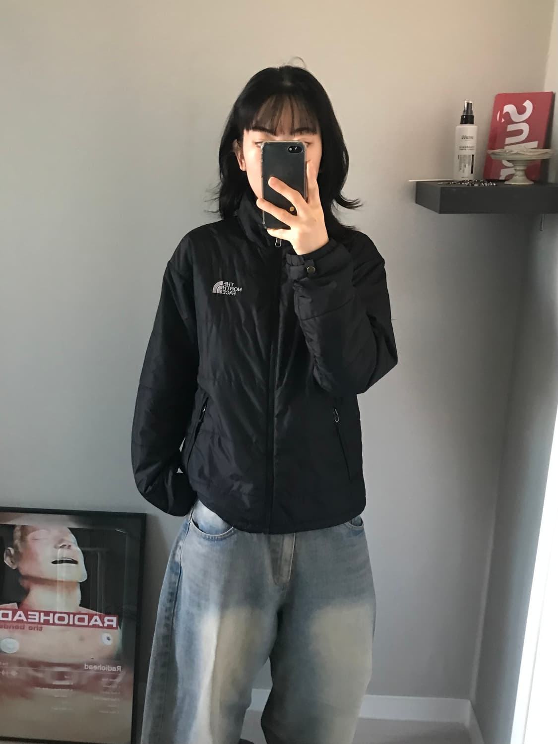 노스페이스 로고 윈드 경량 패딩 상품이미지3