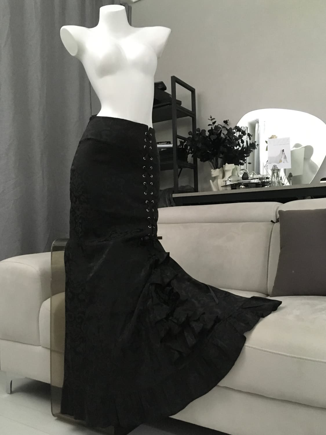 ༒ Gothic lace long skirt 상품이미지1