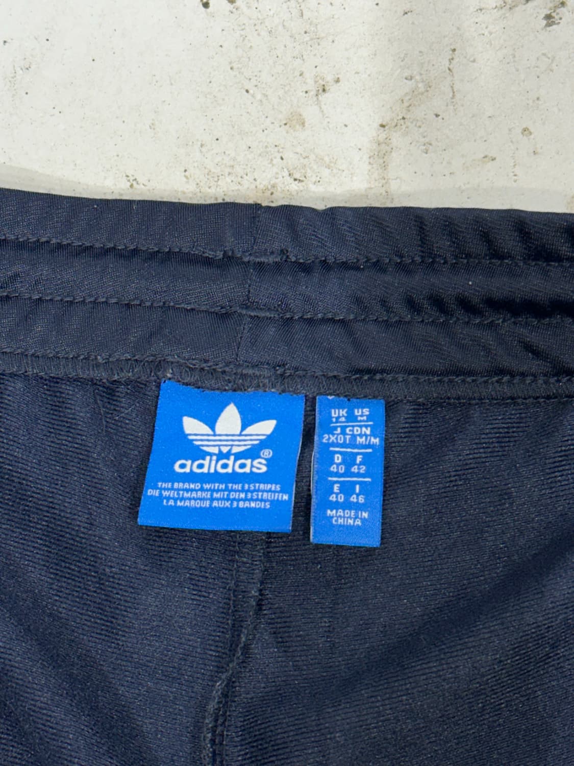 아디다스 네이비 와이드 화이트 삼선 부츠컷 파이어버드 팬츠 상품이미지7