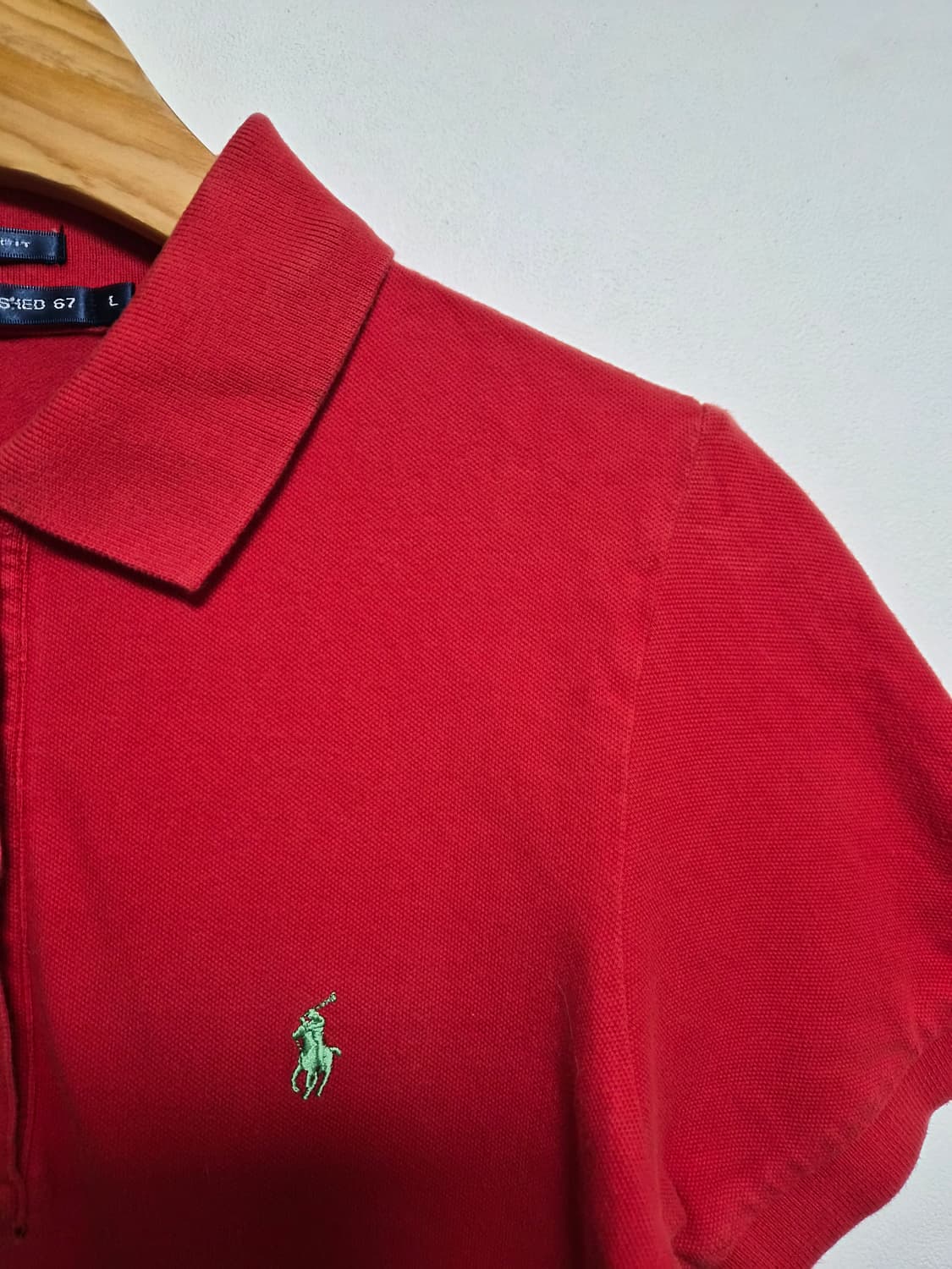 폴로랄프로렌Polo 레드 코튼 카라 원피스 L - T159 상품이미지3