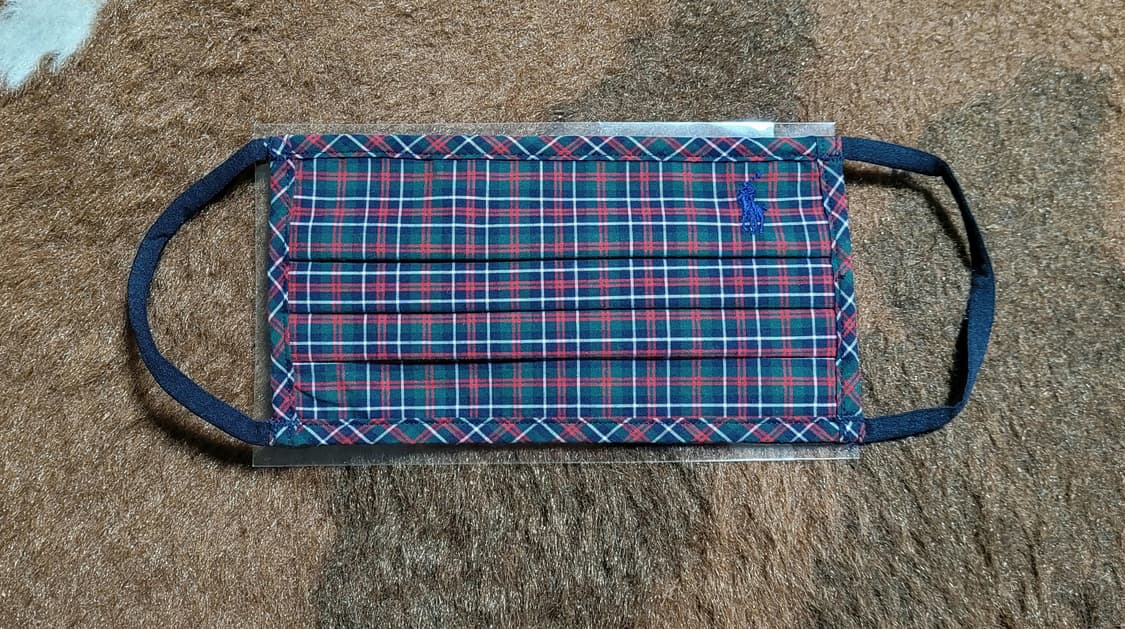폴로 랄프로렌 타탄체크 면 마스크(M/L) 상품이미지3