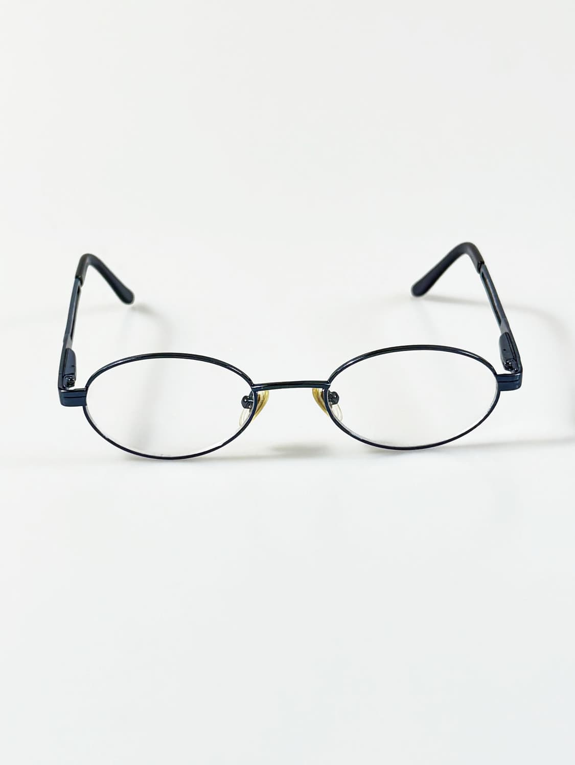 90s USA BUICK 블루메탈 슬림 오벌 프레임 빈티지 안경 상품이미지1