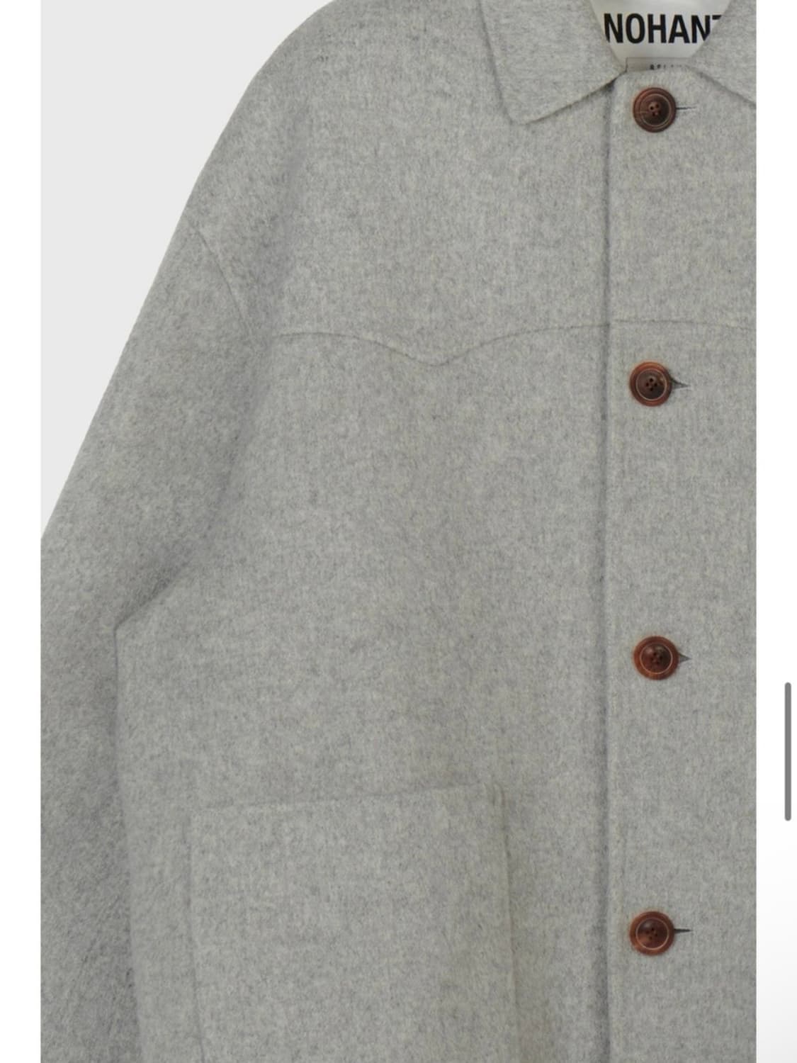 노앙 핸드메이드 오버사이즈 캐시미어 코트 상품이미지4