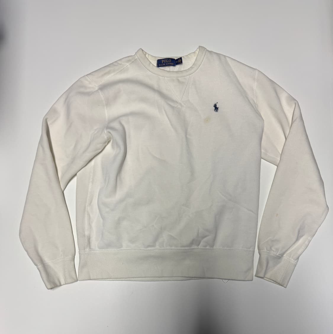 정품!! 폴로 랄프로렌 화이트 스웻 기모 맨투맨 M~L 상품이미지1