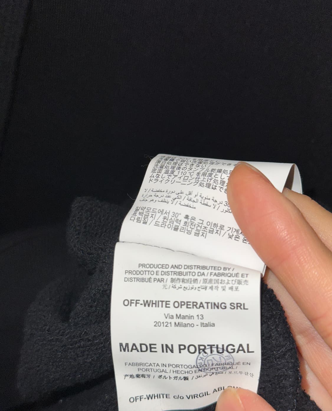 OFF WHITE 에로우 맨투맨 (블랙 M) 상품이미지6