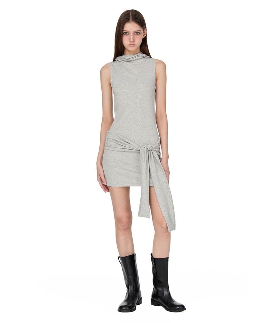썬번프로젝트/ Tie Sleeveless Hoodie One-Piece 상품이미지1