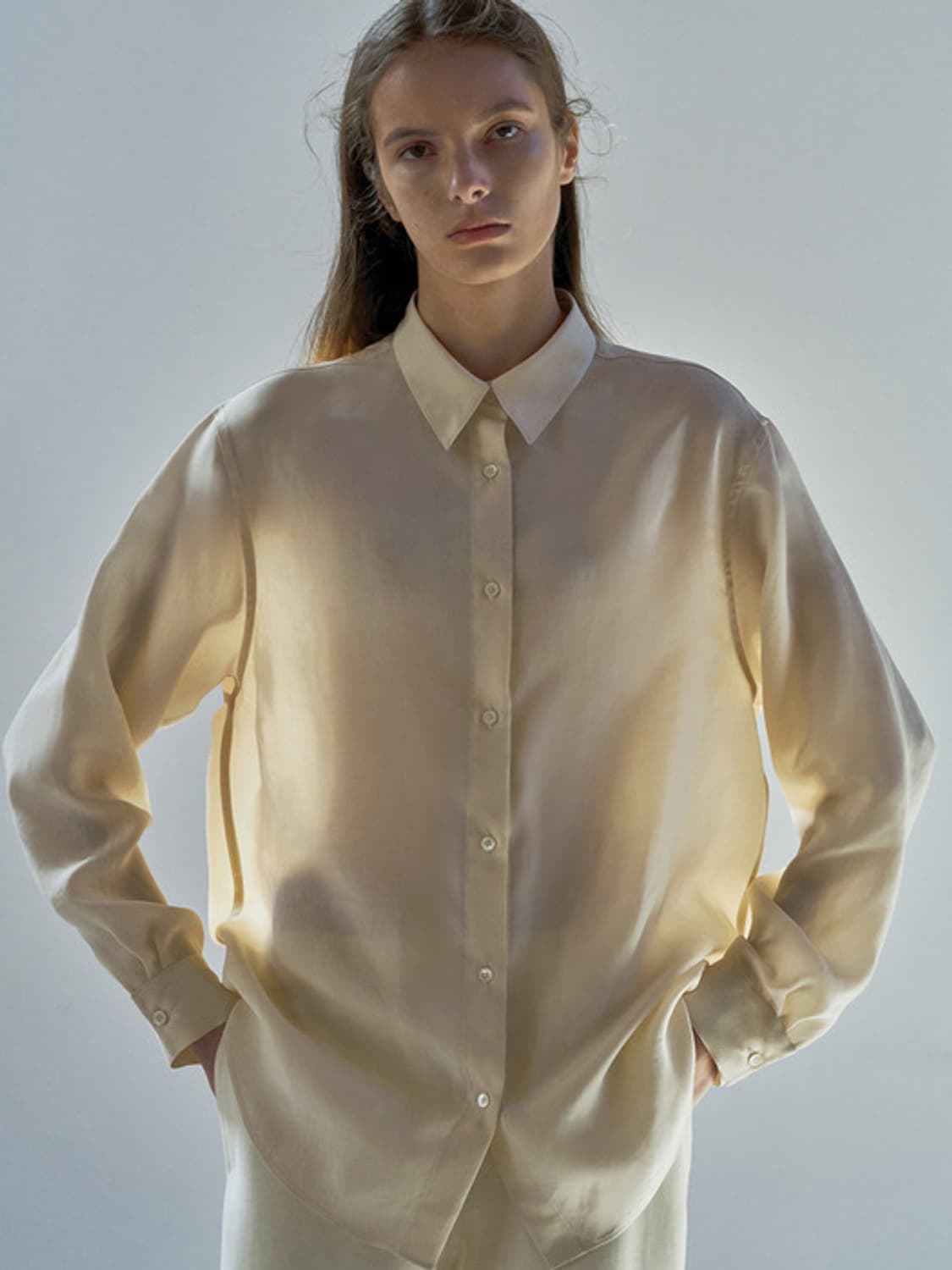 낫띵리튼 Bemberg shirt (Butter) 상품이미지1