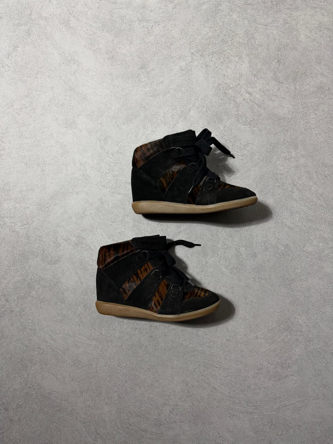 이자벨마랑 스웨이드 웨지힐 스니커즈 레오파드 상품이미지3