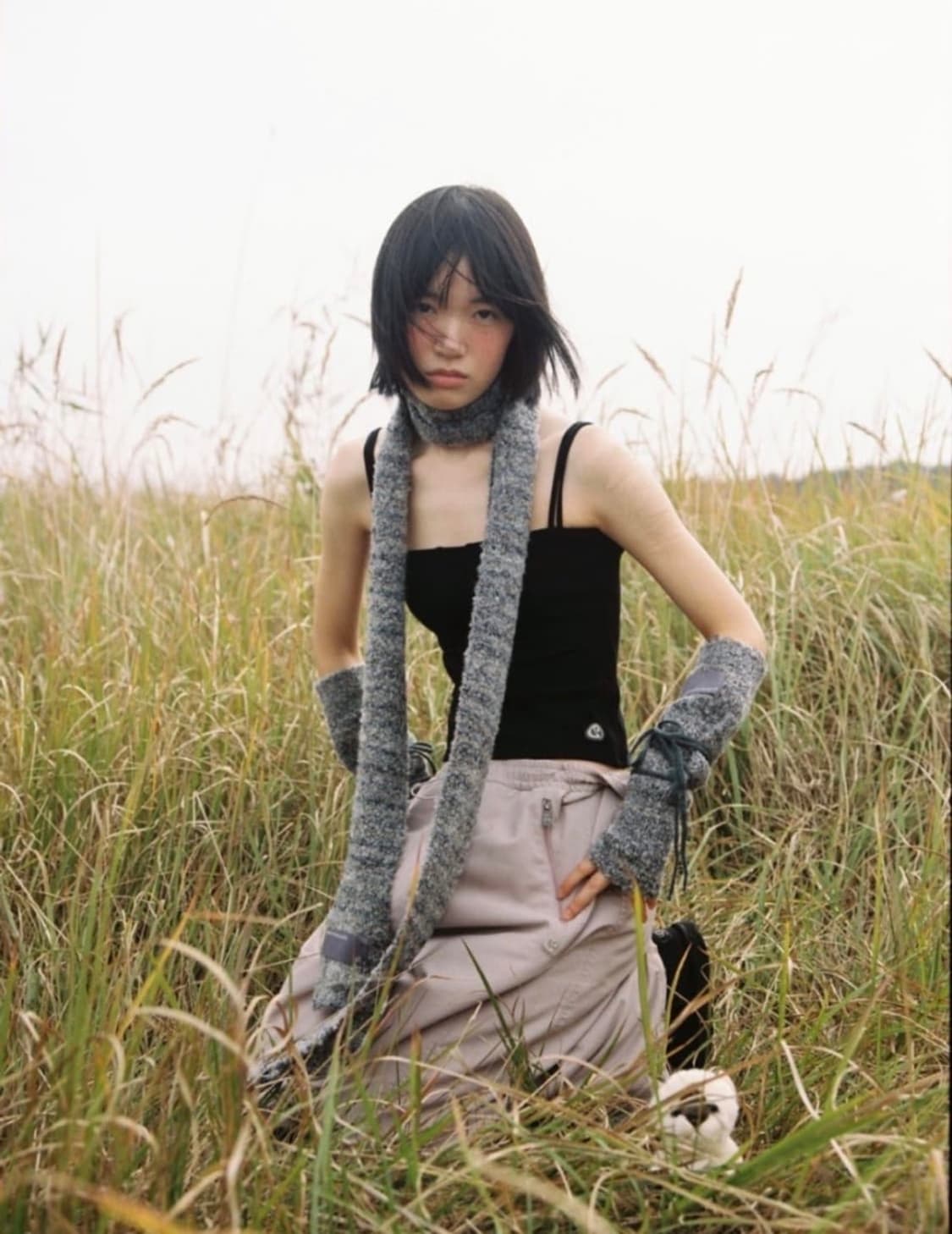 코이세이오 부클 머플러 그레이 상품이미지1