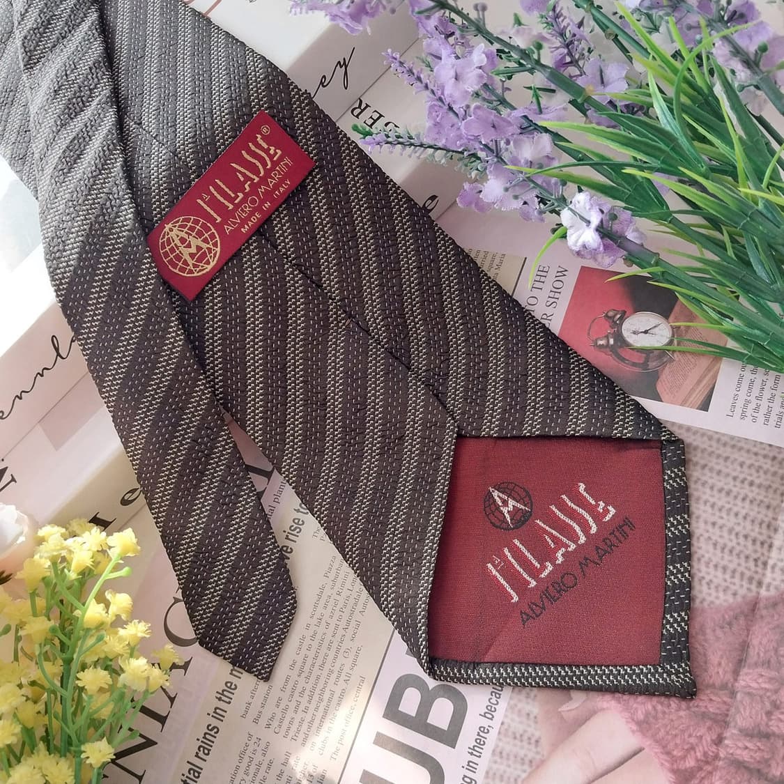 프리마클라쎄 실크 브라운 헤링본 넥타이 10.2cm A+등급 K1302
 상품이미지4