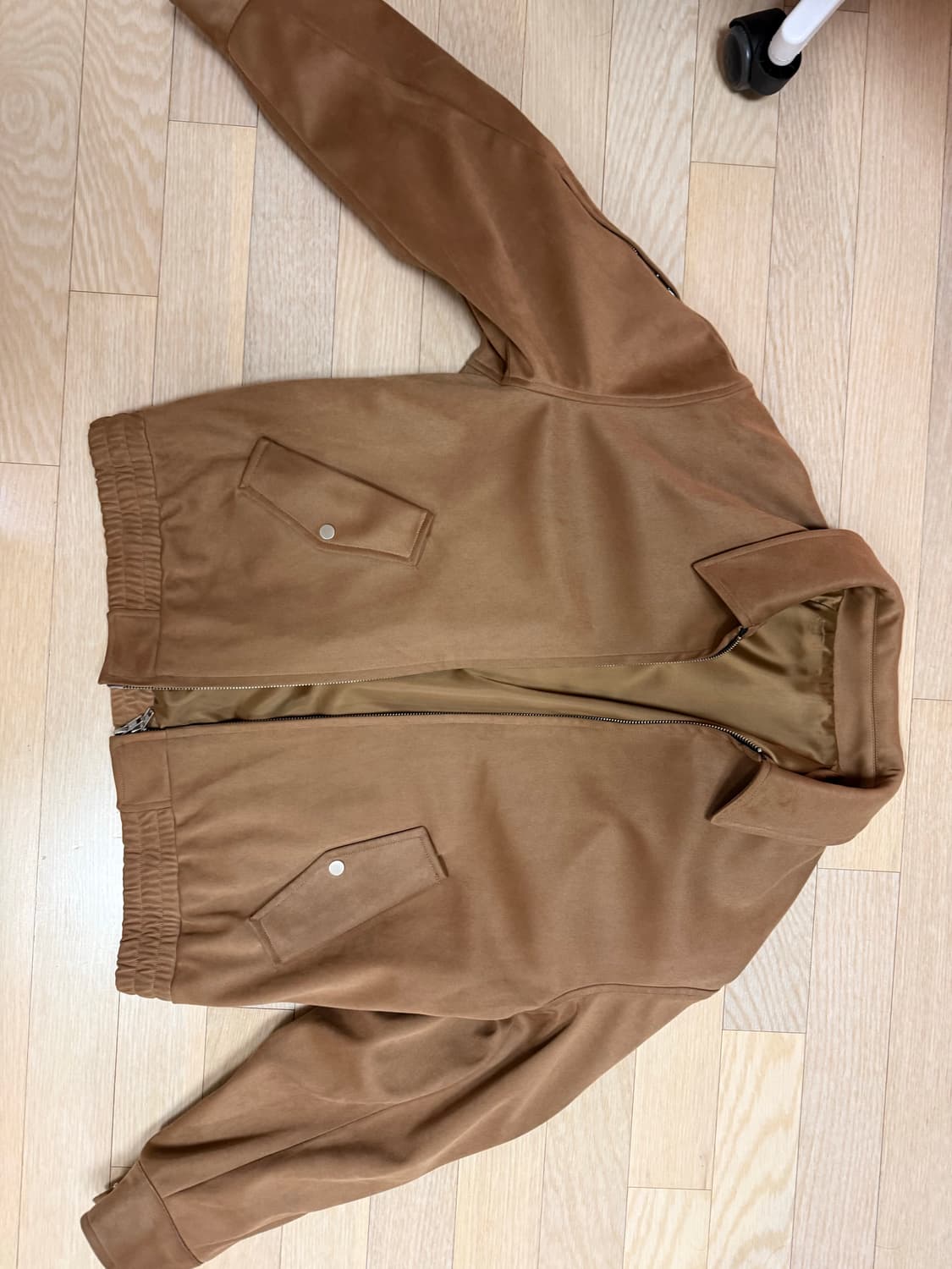 시즈 슬랜티드 커브드 스웨이드 블루종 자켓 [CAMEL] M 상품이미지2