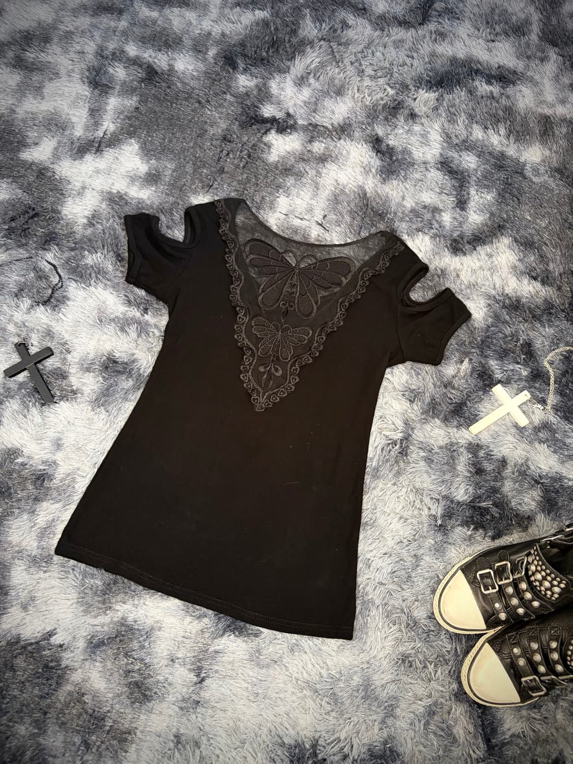 Gothic mandala cubic back lace sleeve 상품이미지10