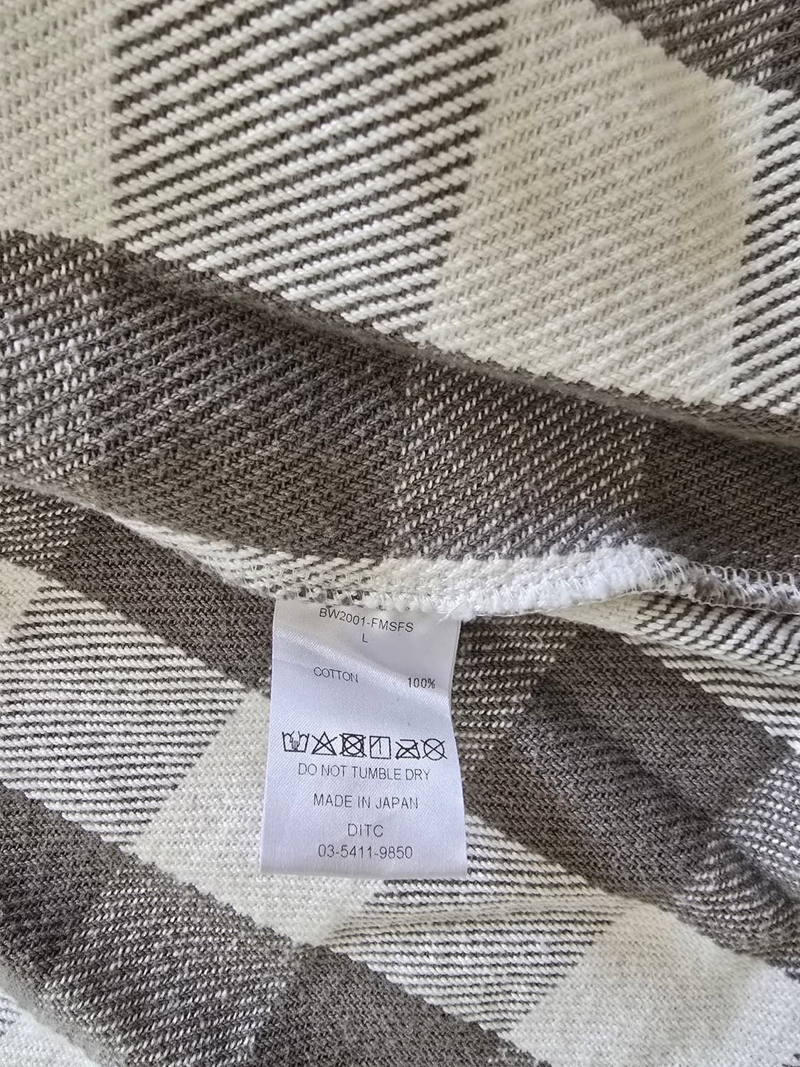 BOWWOW 반팔 체크 셔츠 L 상품이미지3