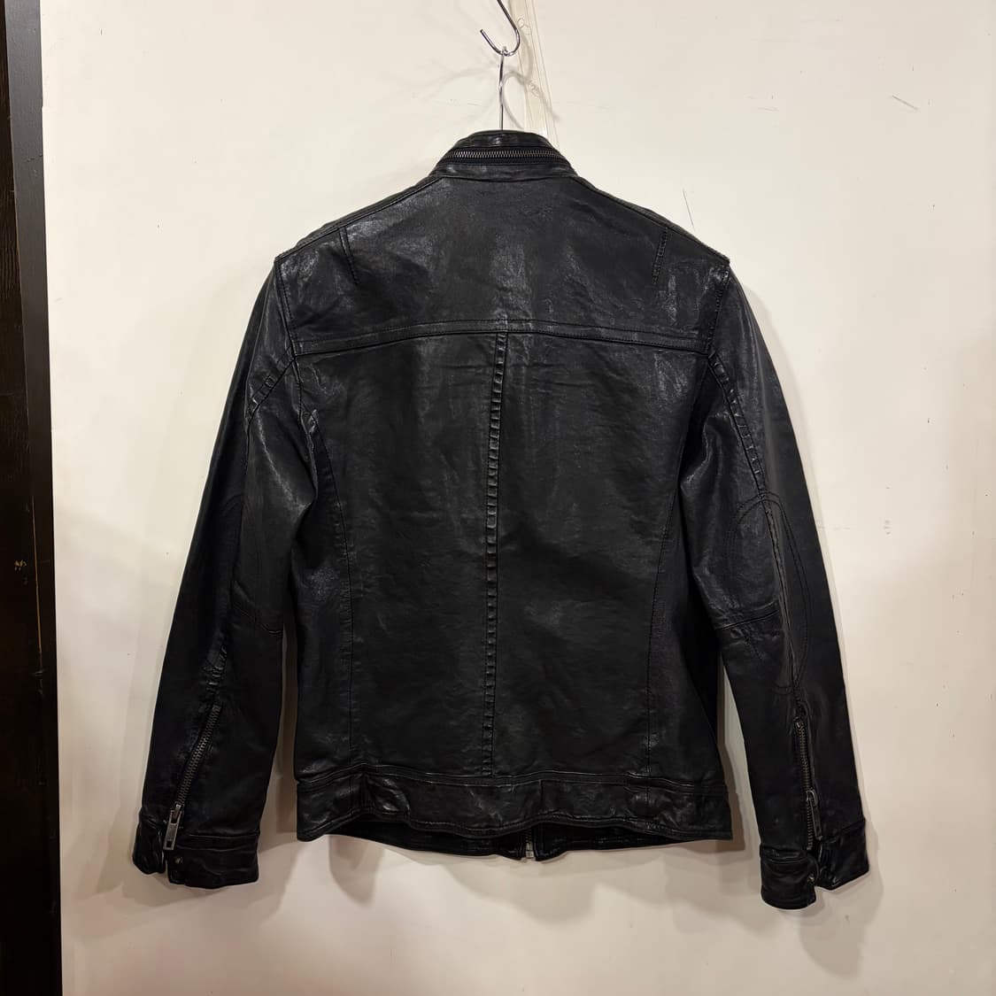 램스킨 레더 바이커자켓 상품이미지3