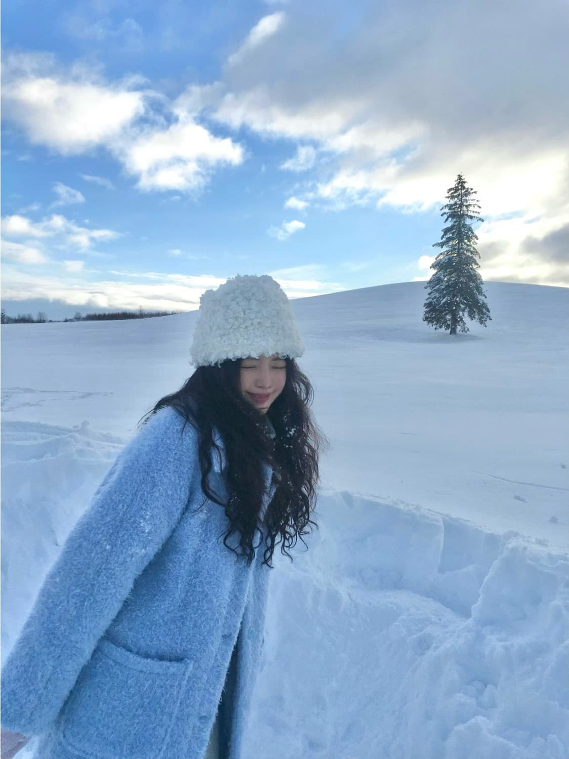 피네 유키 코트 스카이블루 상품이미지1