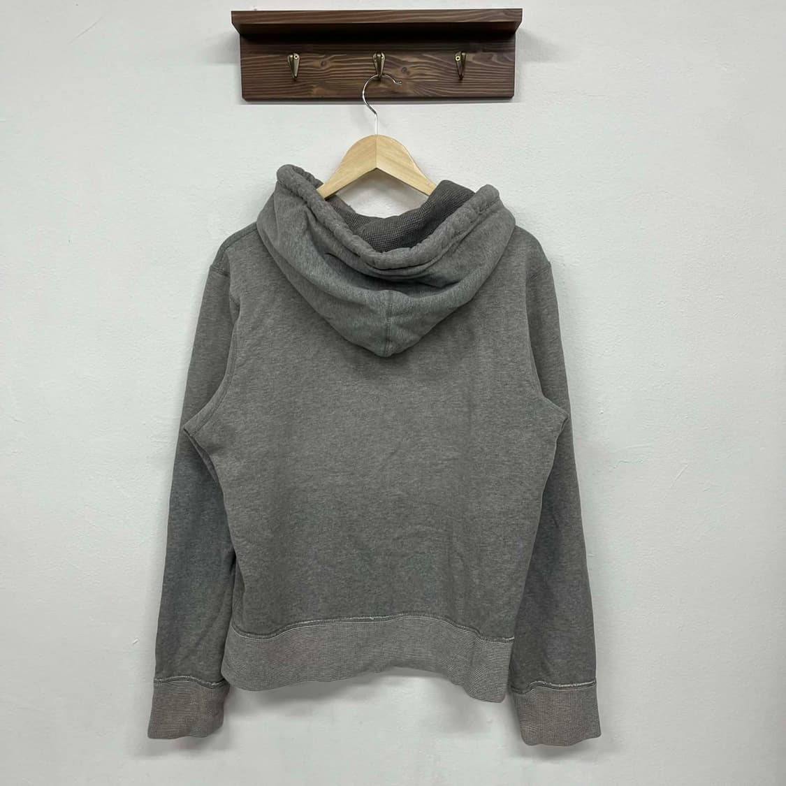 후아유 y2k 그레이 올드스쿨 스웻 후드집업 져지(L) 상품이미지5