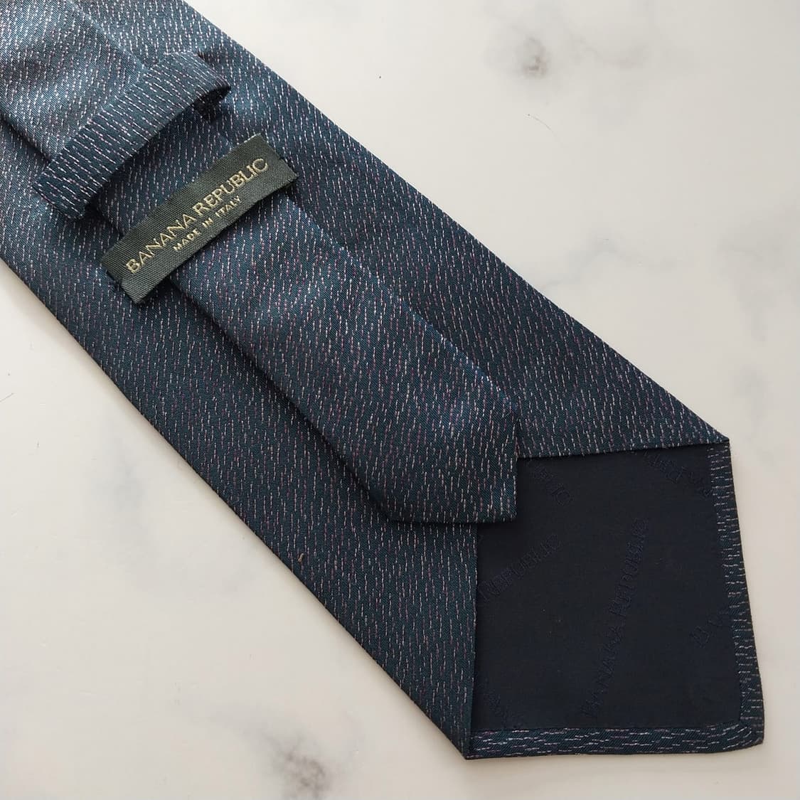 바나나 리퍼블릭 실크 네이비 패턴 넥타이 9.9cm A등급 K1303
 상품이미지9