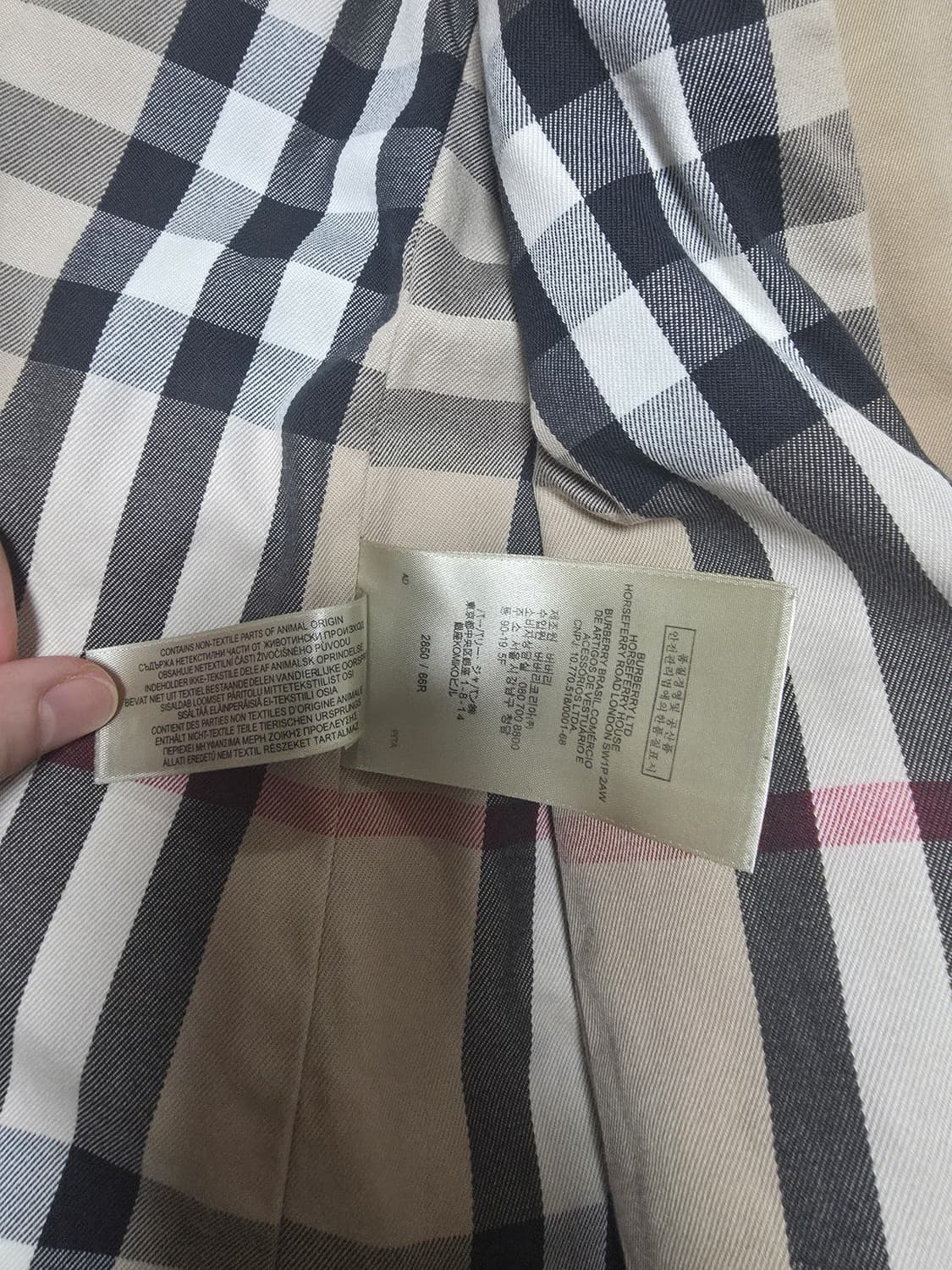 버버리 샌드링엄  트렌치 코트 66(M) 정품  상품이미지6