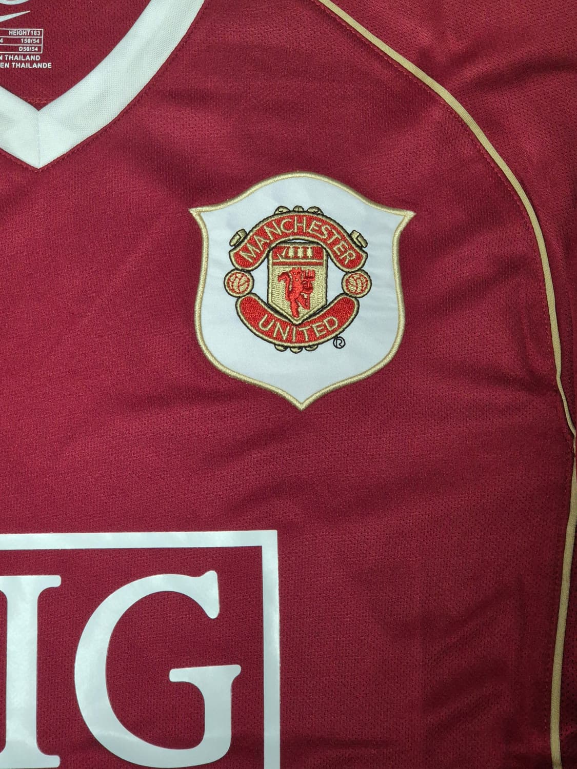 레트로)06-07 맨유 홈킷 박지성 긴팔 유니폼 L사이즈 레플리카 상품이미지4