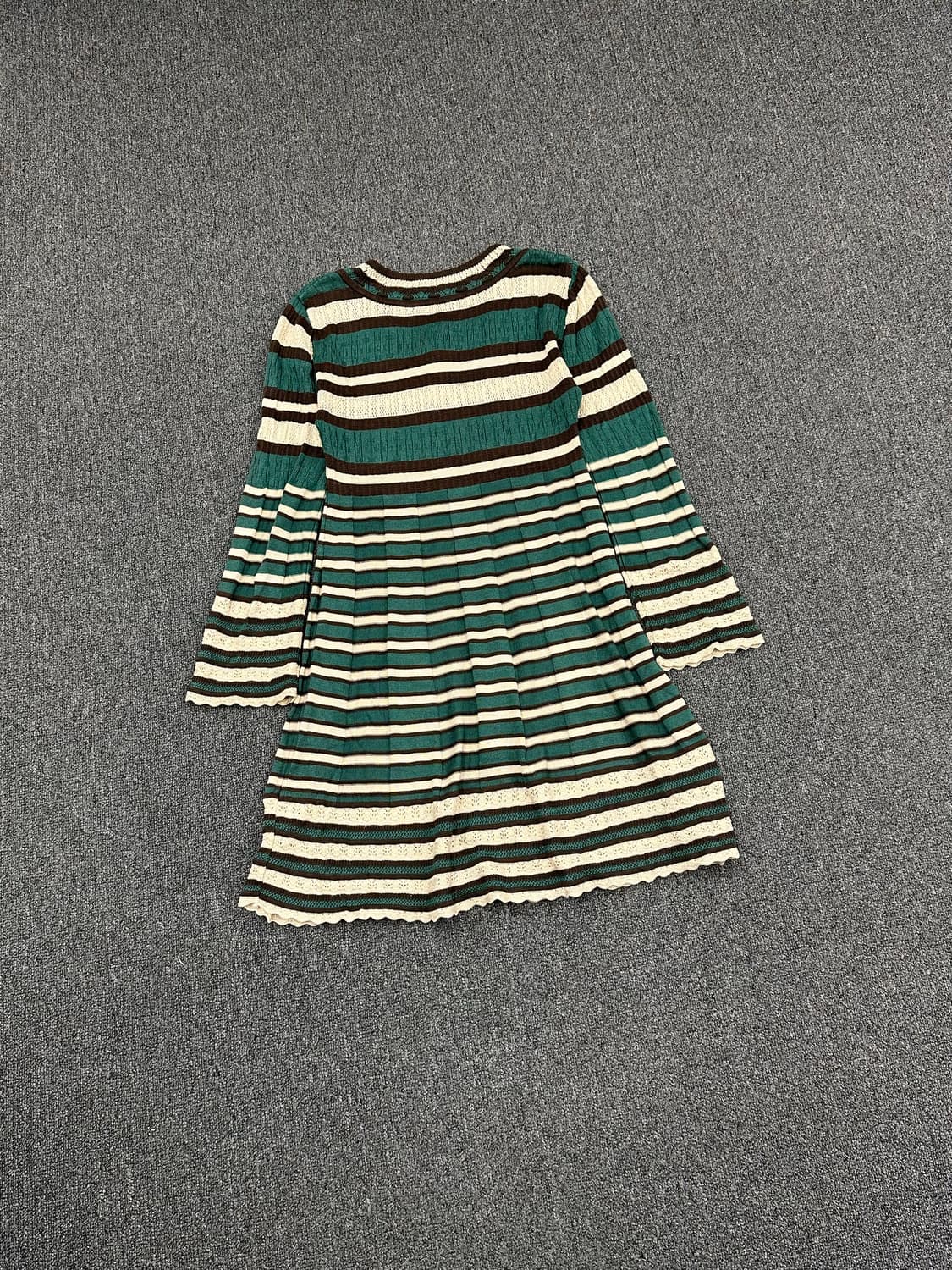 M)Japanese vintage 멀티 스트라이프 모리 니트 원피스 상품이미지5