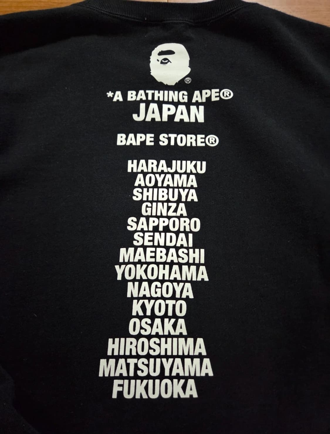 베이프 재팬 시티헤드 맨투맨 상품이미지6