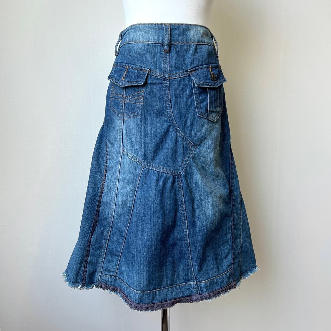 vintage mood denim midi skirt 상품이미지6