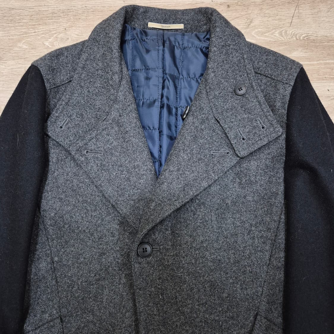 트루젠 남성 모직 누빔 싱글 코트 상품이미지2