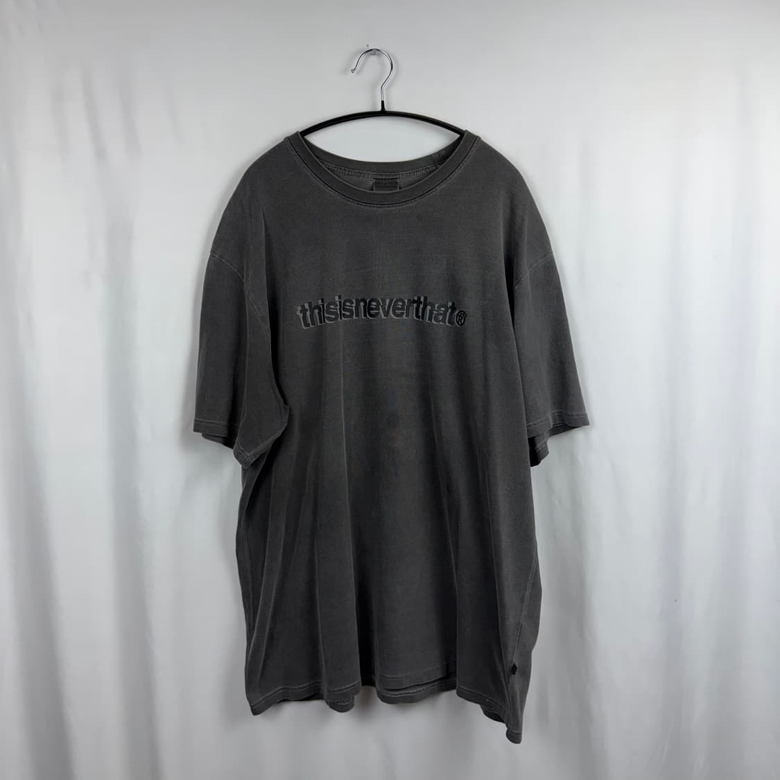 (XL) 디스이즈네버댓 워시드 반팔 티 차콜 상품이미지2