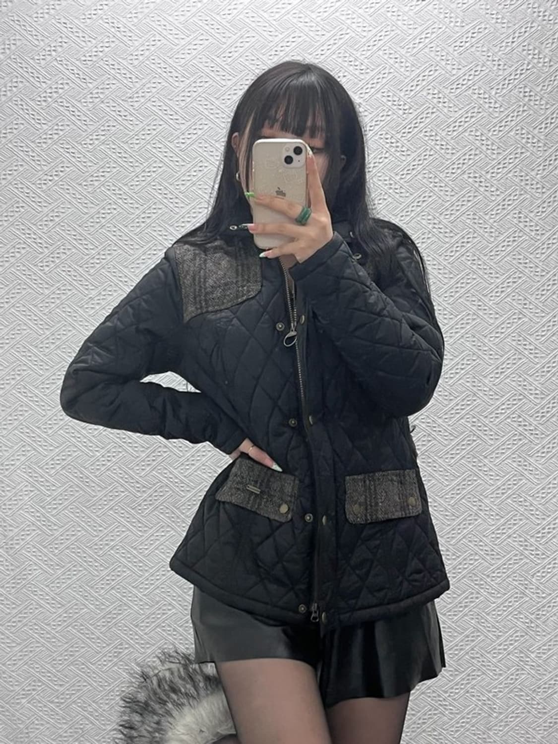 바버 멀티포켓 트러커 체크 퀄팅 워크 자켓 12 C09218 상품이미지1