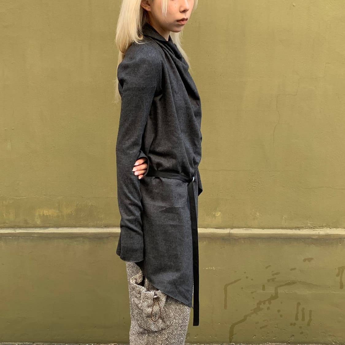 헬무트랭 드레이프 925실버참 랩 가디건 상품이미지6