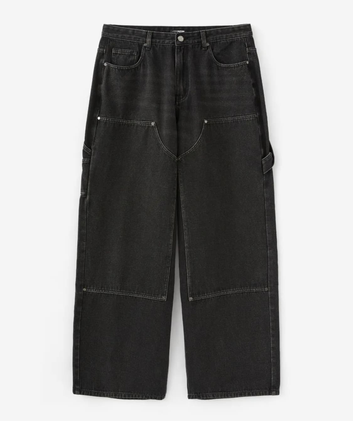 DNSR 브러쉬 카펜터 데님 팬츠 블랙 상품이미지1