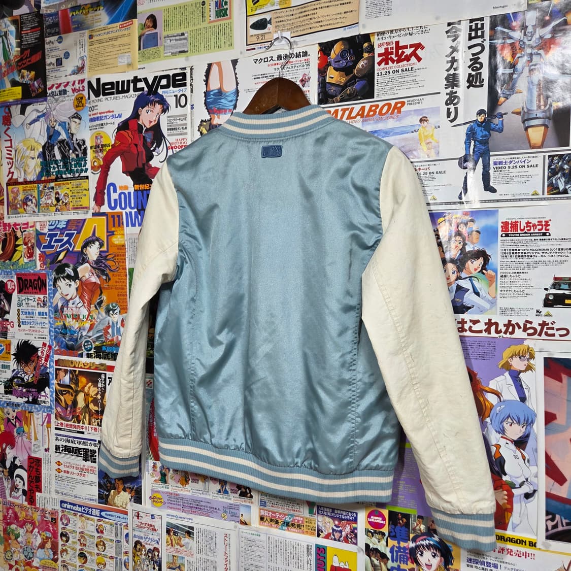 엠엘비 스카이블루 뉴욕 양키스 누빔 바시티 자켓 상품이미지5