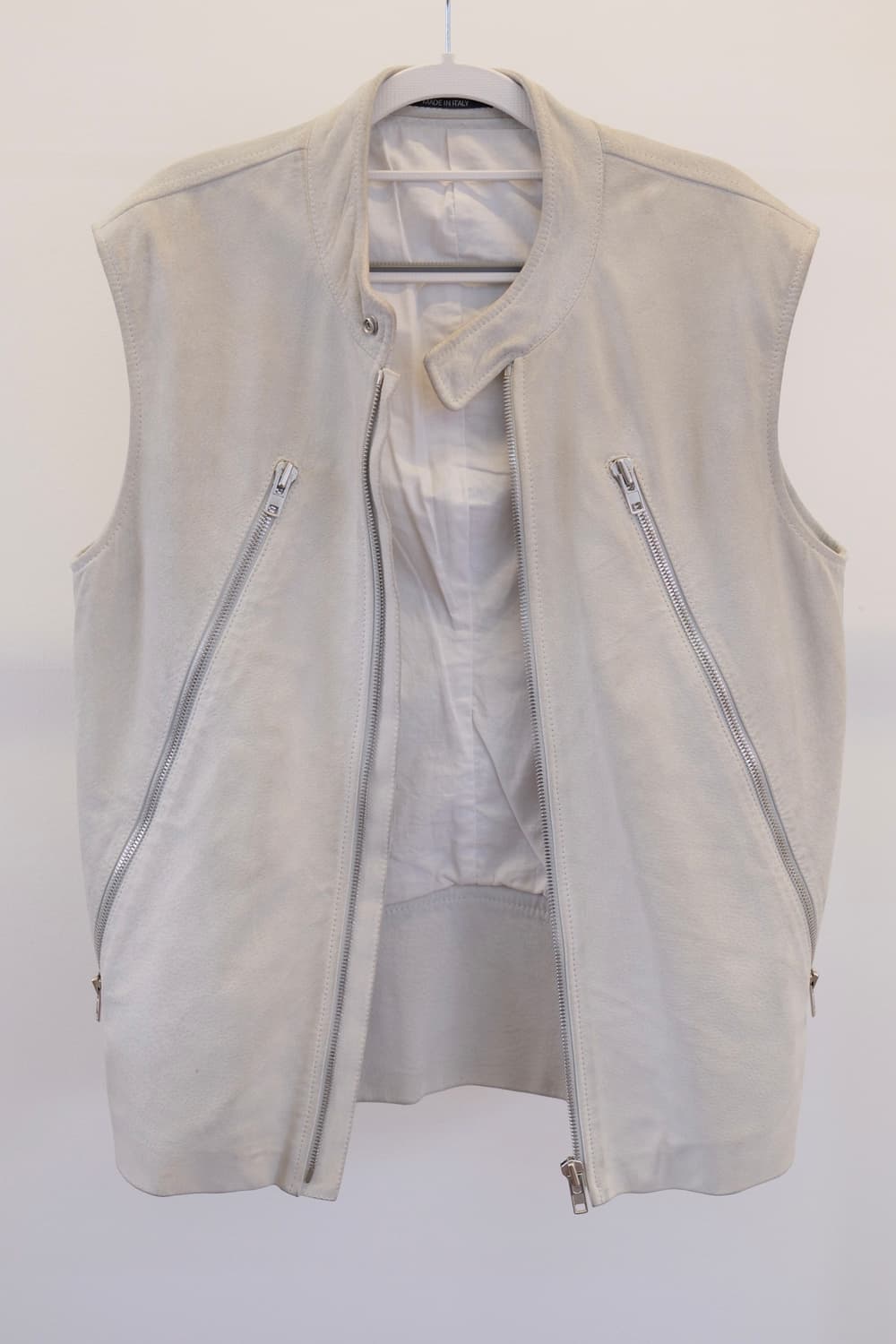 메종 마르지엘라 Maison Margiela 화이트 누벅 지퍼 베스트 상품이미지2