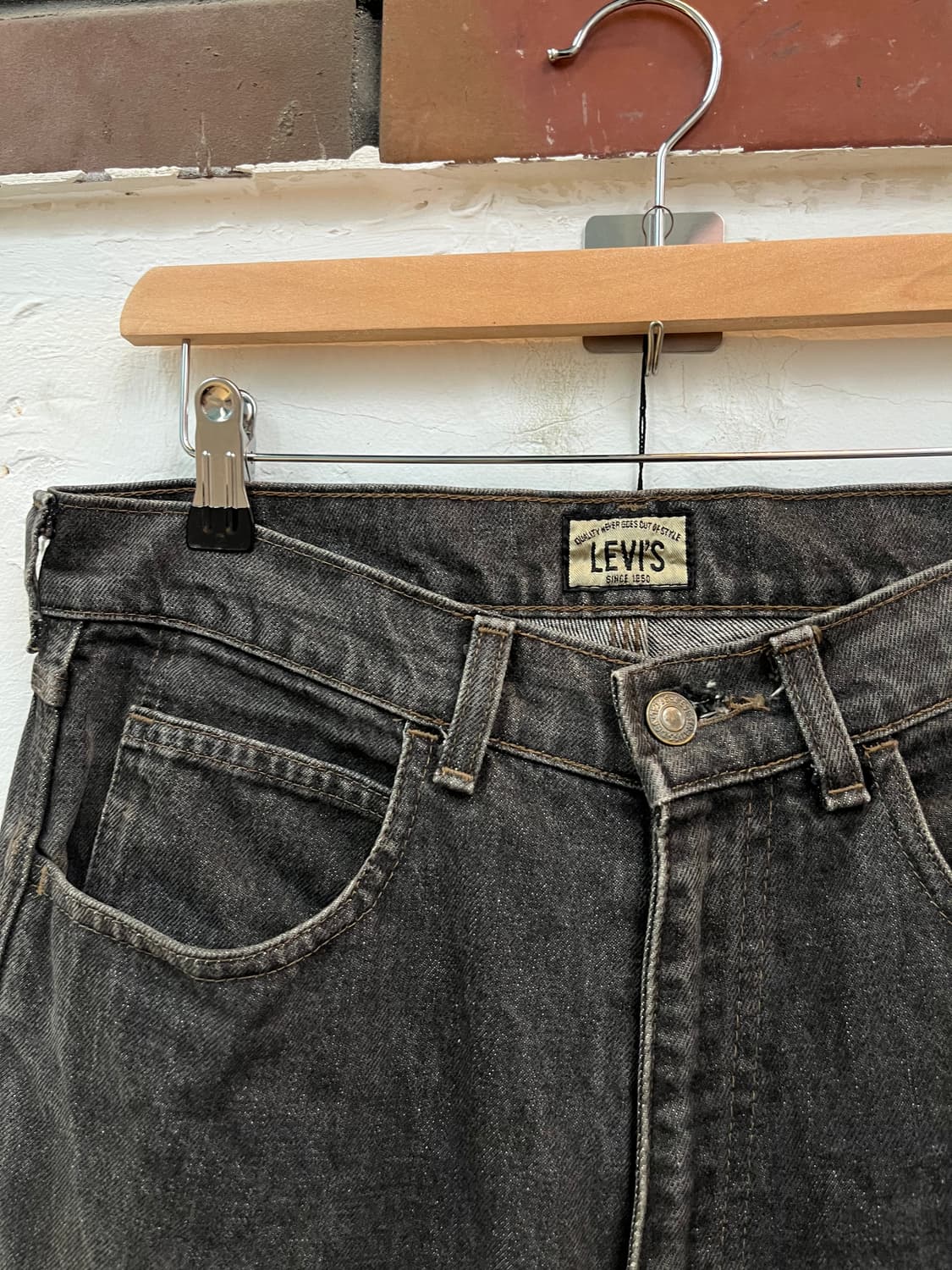 Levis 636 흑청 데님팬츠 W32 상품이미지2