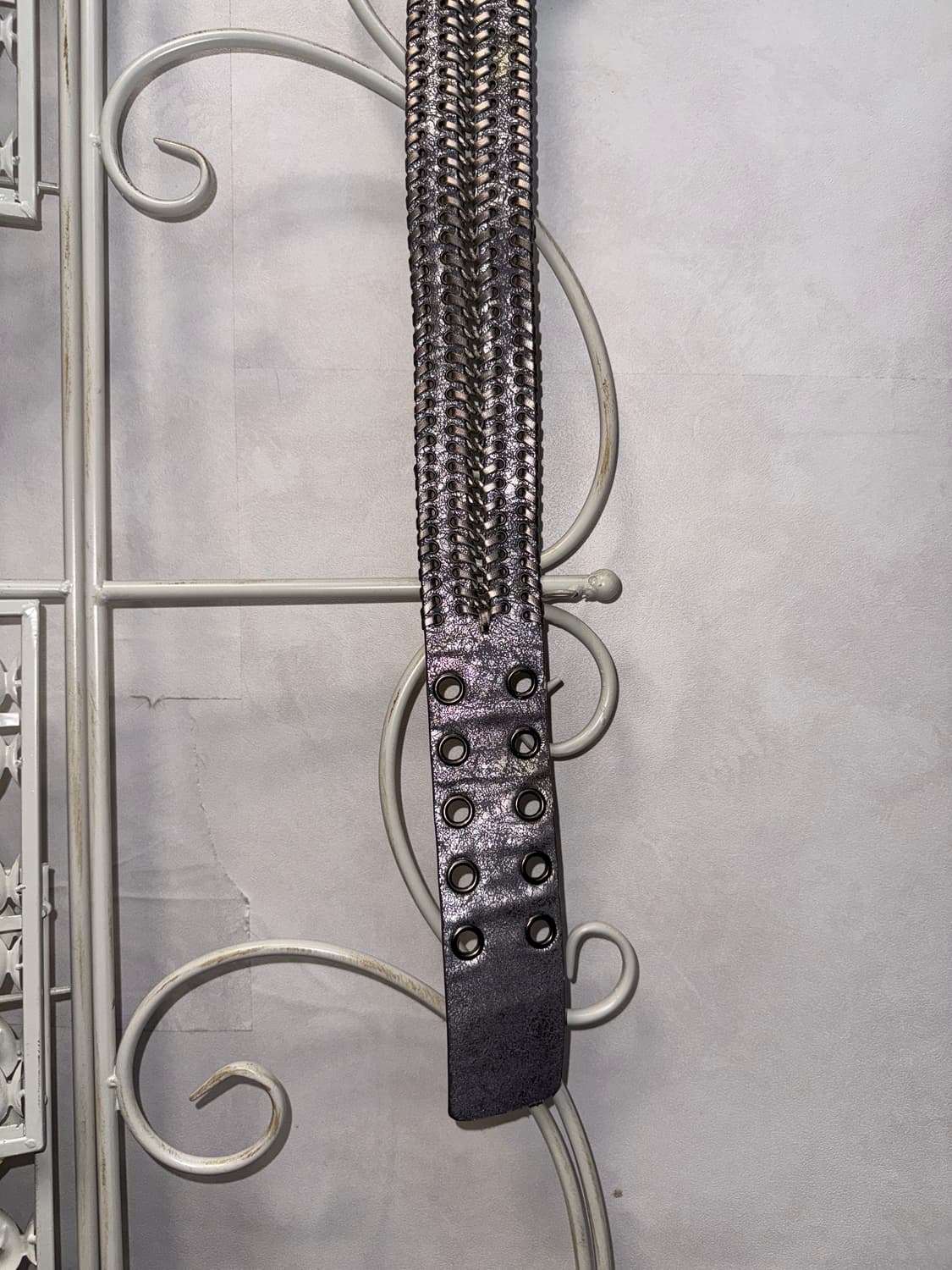 Metal silver western double buckle belt 상품이미지6