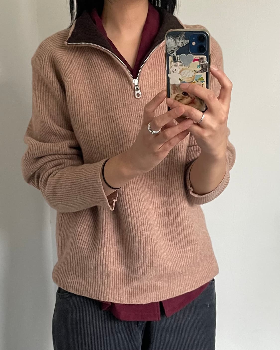 Half zip-up knit 상품이미지10