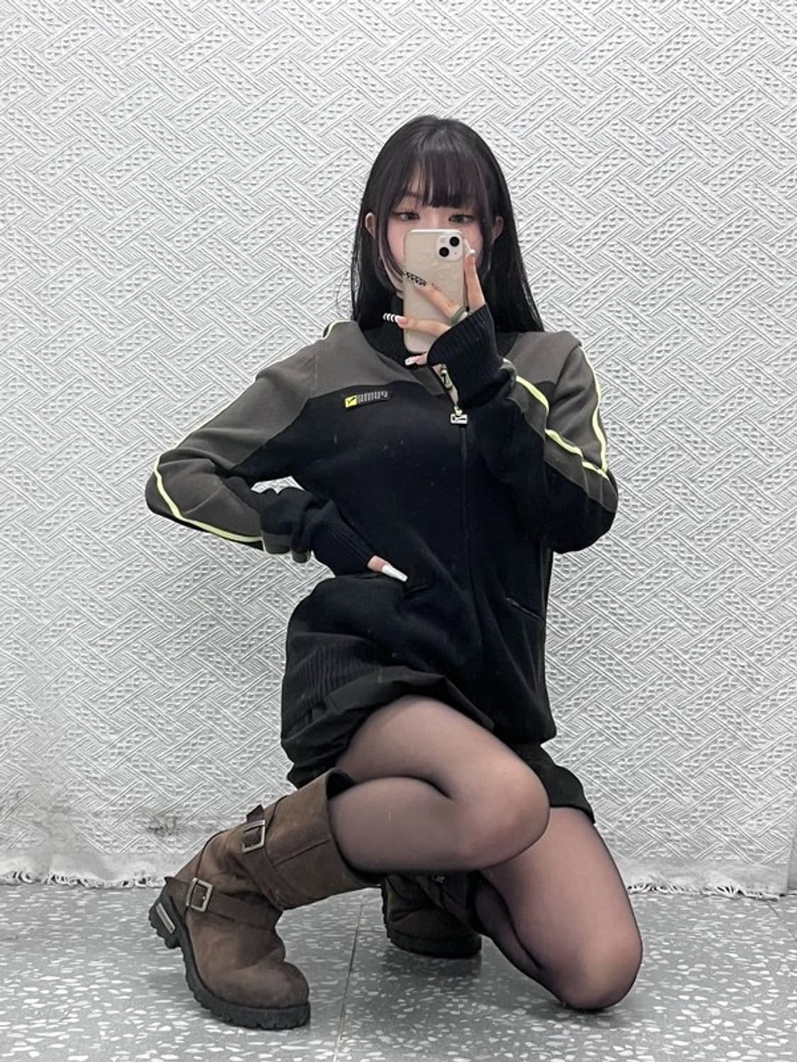 푸마 올드스쿨 레트로 00's 배색 집업 니트 가디건 C10677 상품이미지2