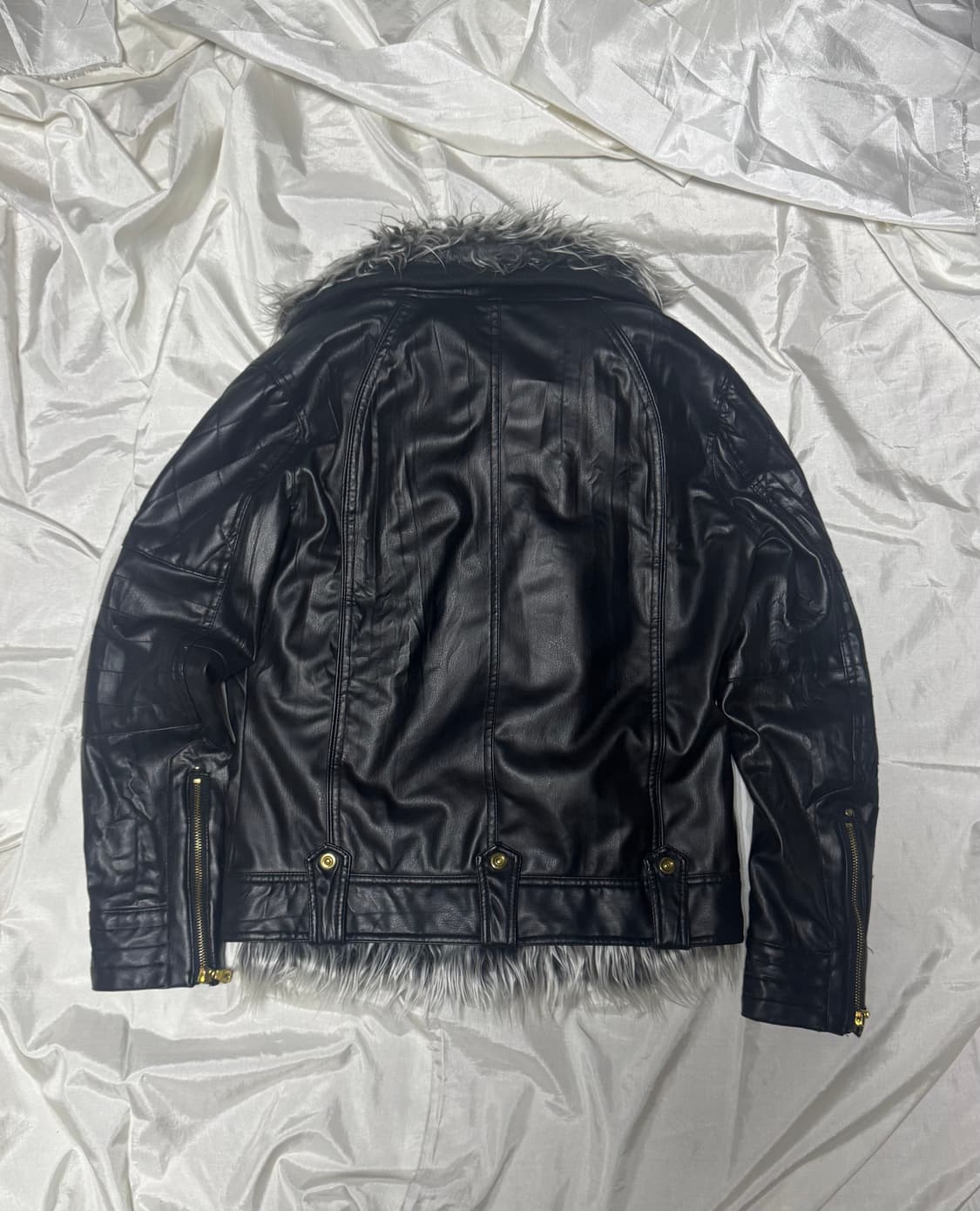 O0s vkei Mode leather fur jacket 상품이미지2