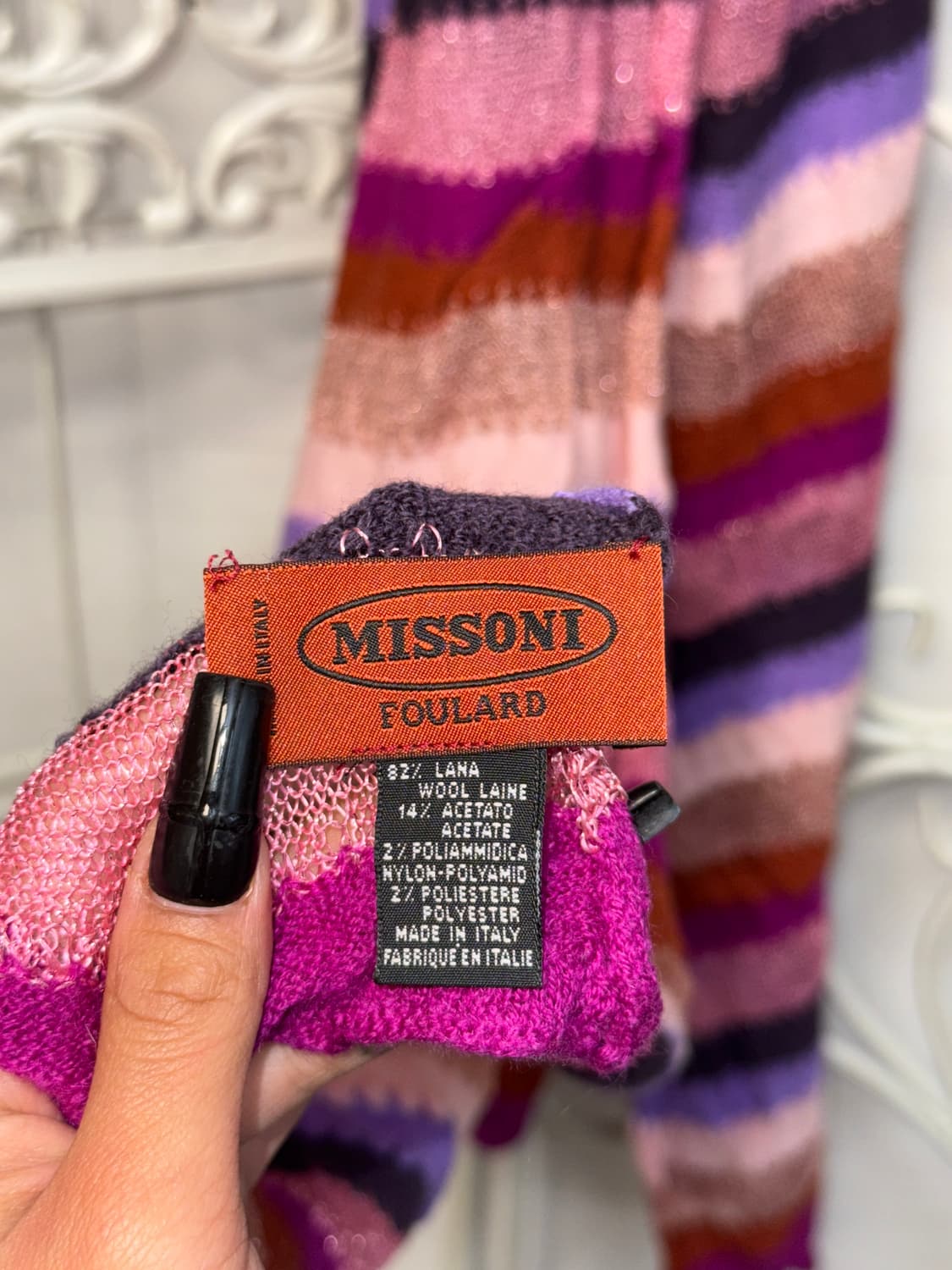 Missoni mixed pink purple maxi muffler 상품이미지5