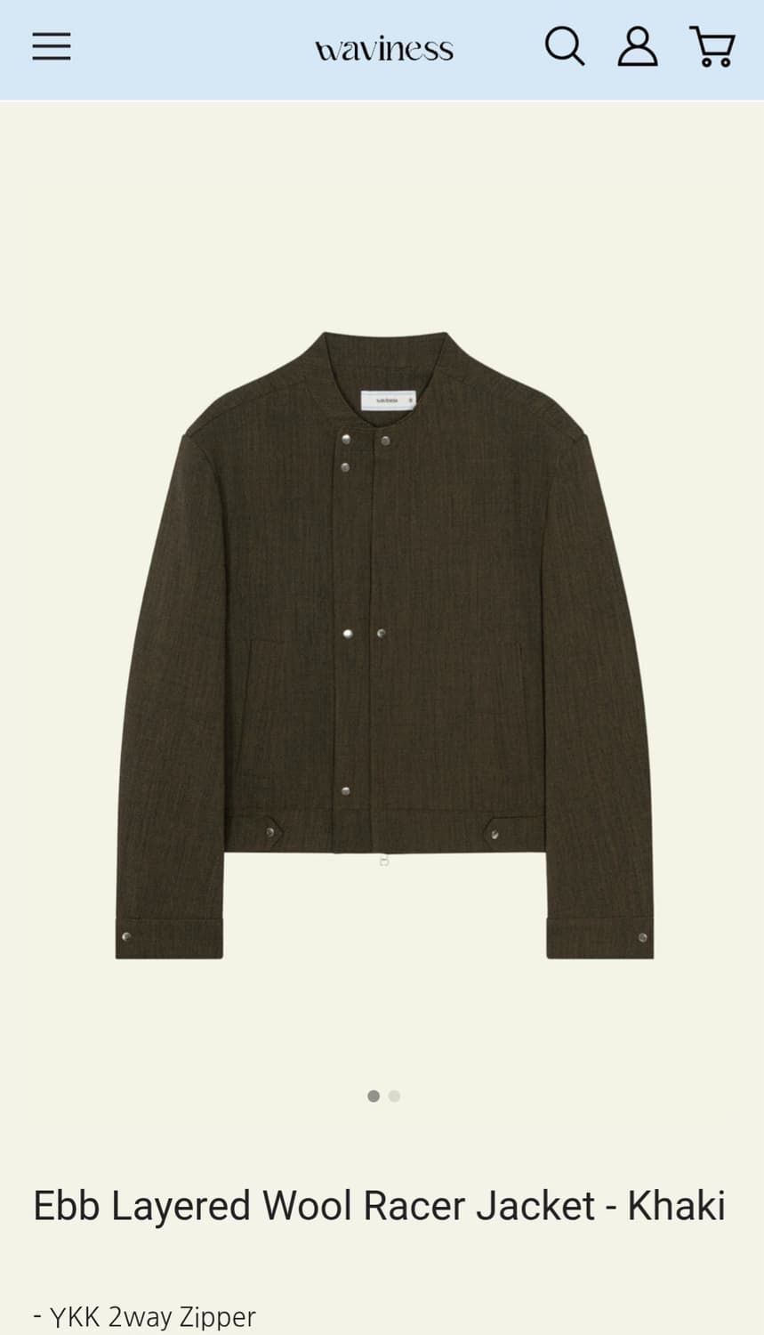 (2) 웨이비니스 울 레이서 자켓 - 카키 상품이미지1