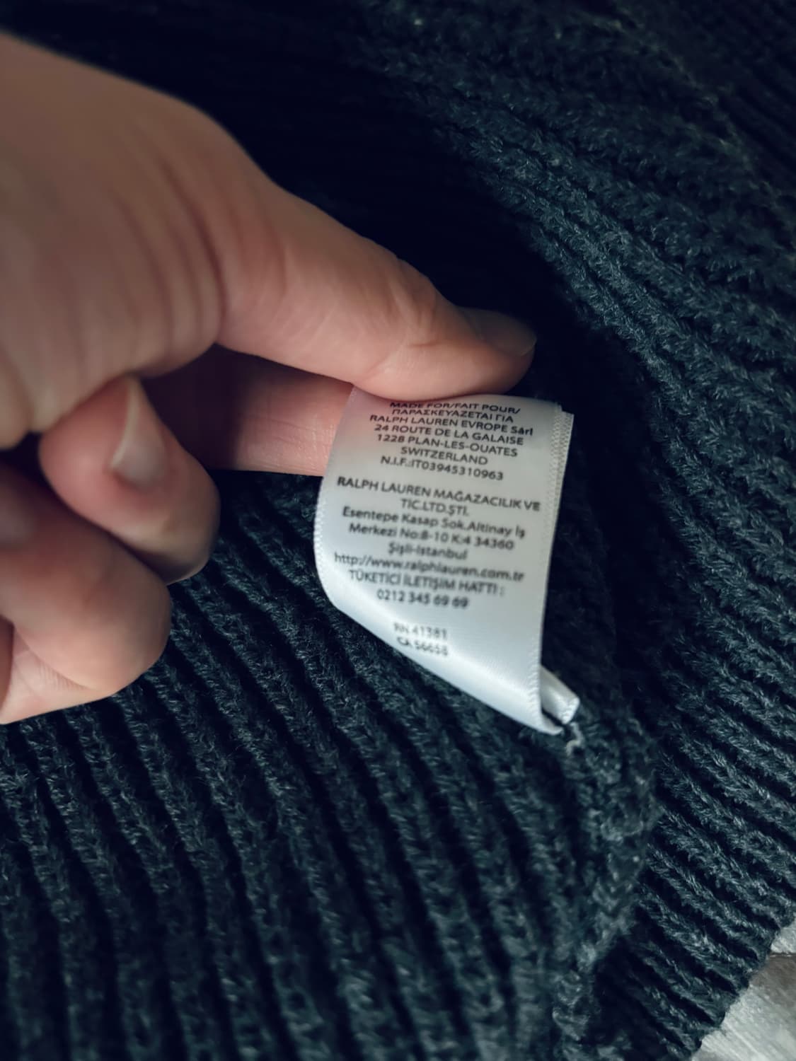 폴로 랄프 로렌 니트 집업 크롭 가디건 차콜 L사이즈 상품이미지4