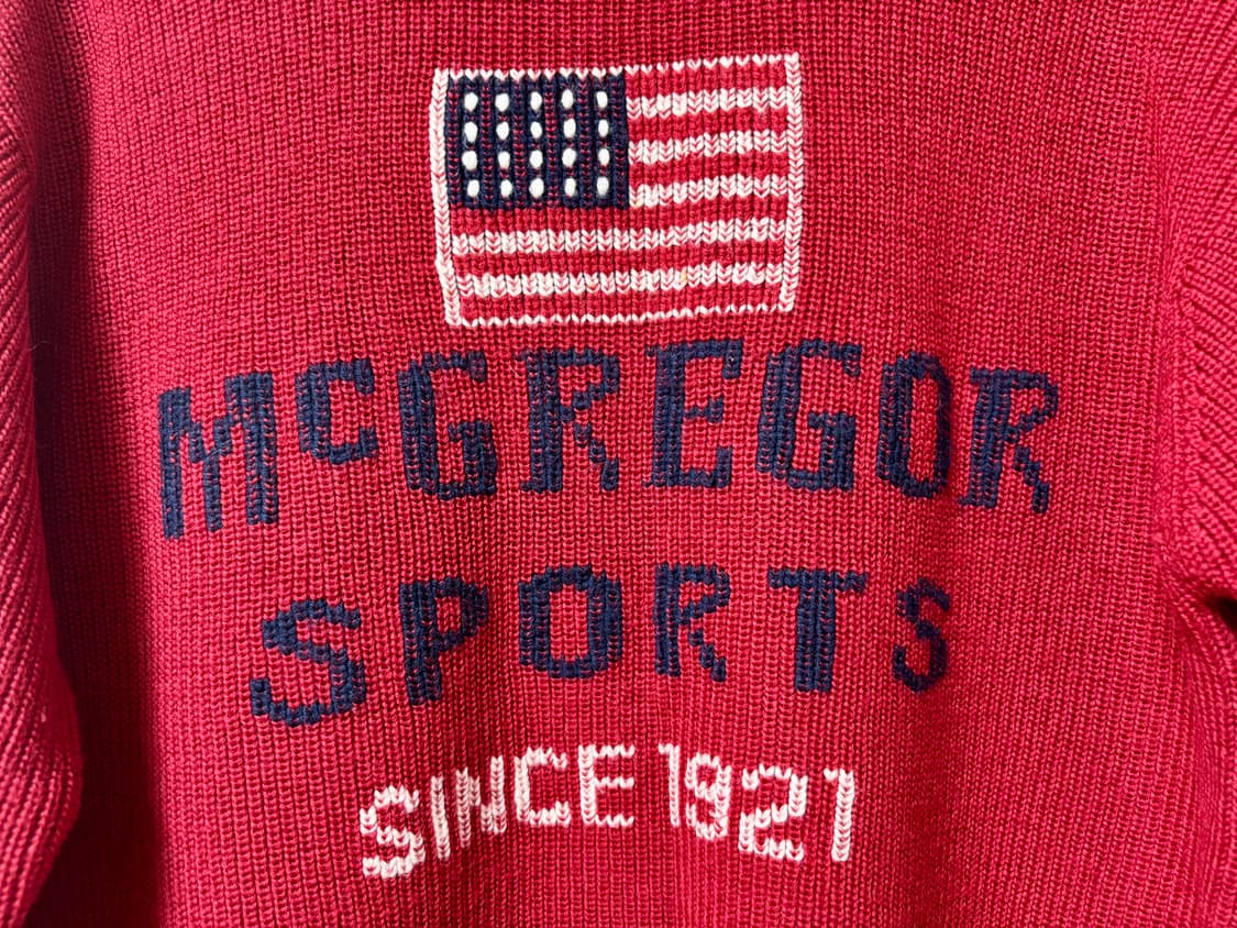 McGREGOR 올드 맥그리거 성조기 울 니트 라지 상품이미지3