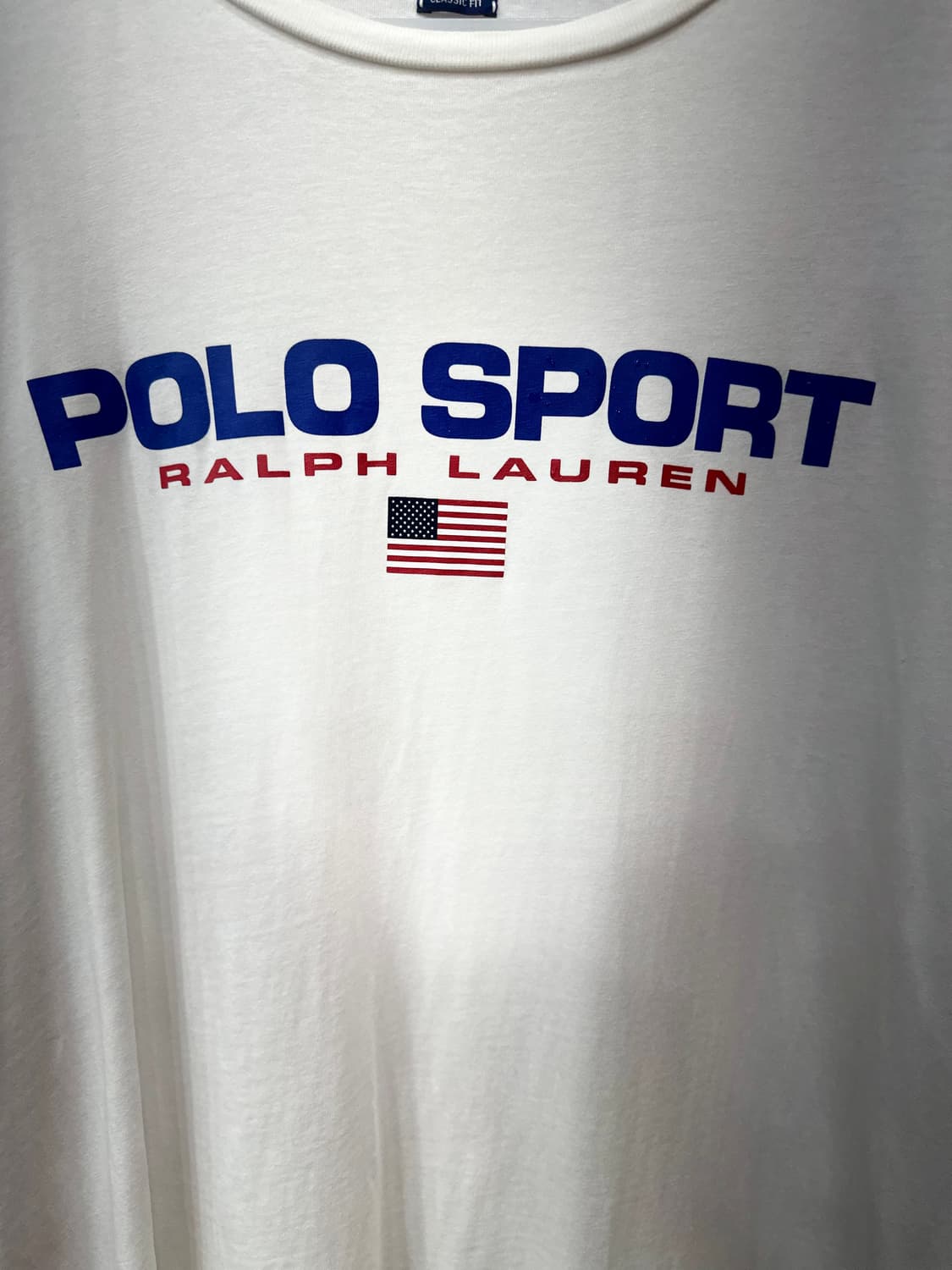 클래식 핏 폴로 스포츠 티셔츠-화이트  m  100사이즈 상품이미지5