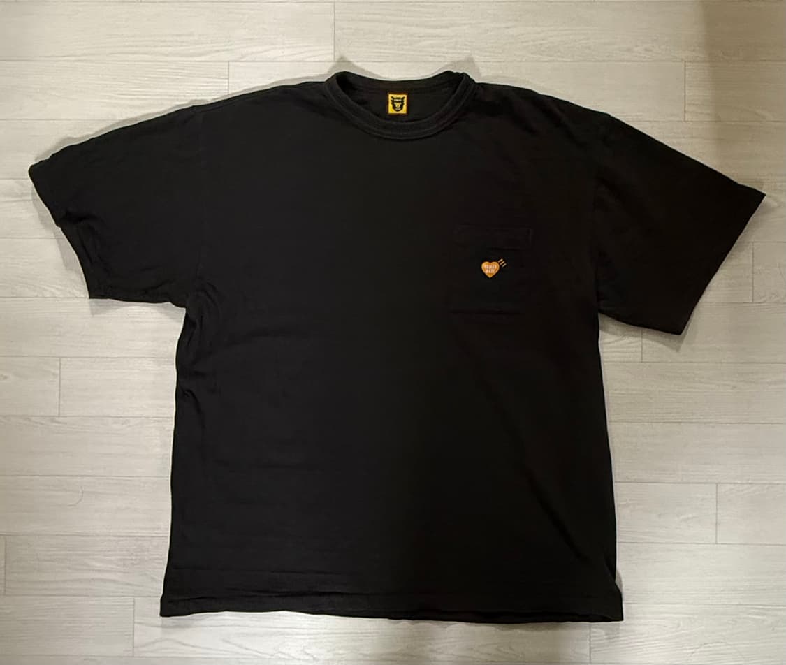 [3XL] 휴먼 메이드 시부야 파르코 한정 포켓 티셔츠 블랙 상품이미지1