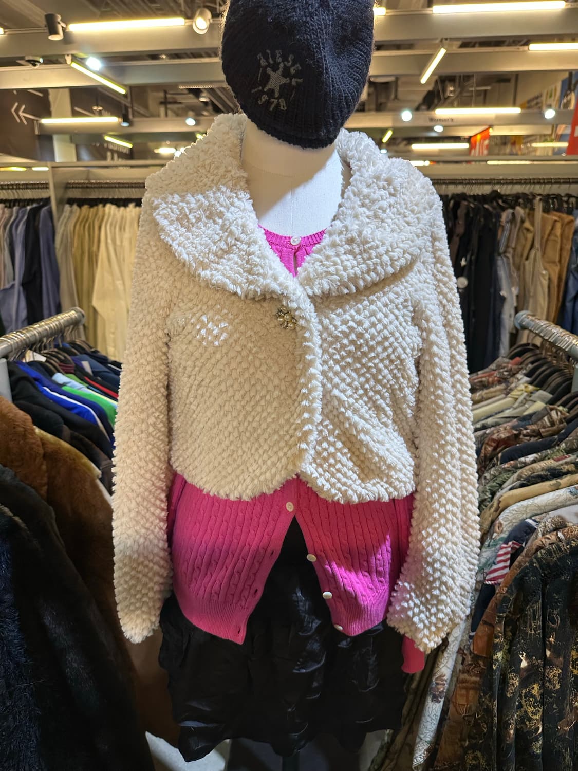 VINTAGE 빈티지 아이보리 크롭퍼자켓💯 상품이미지2