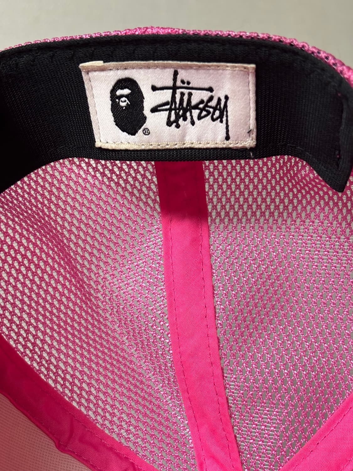Bape x stussy trucker cap 상품이미지3
