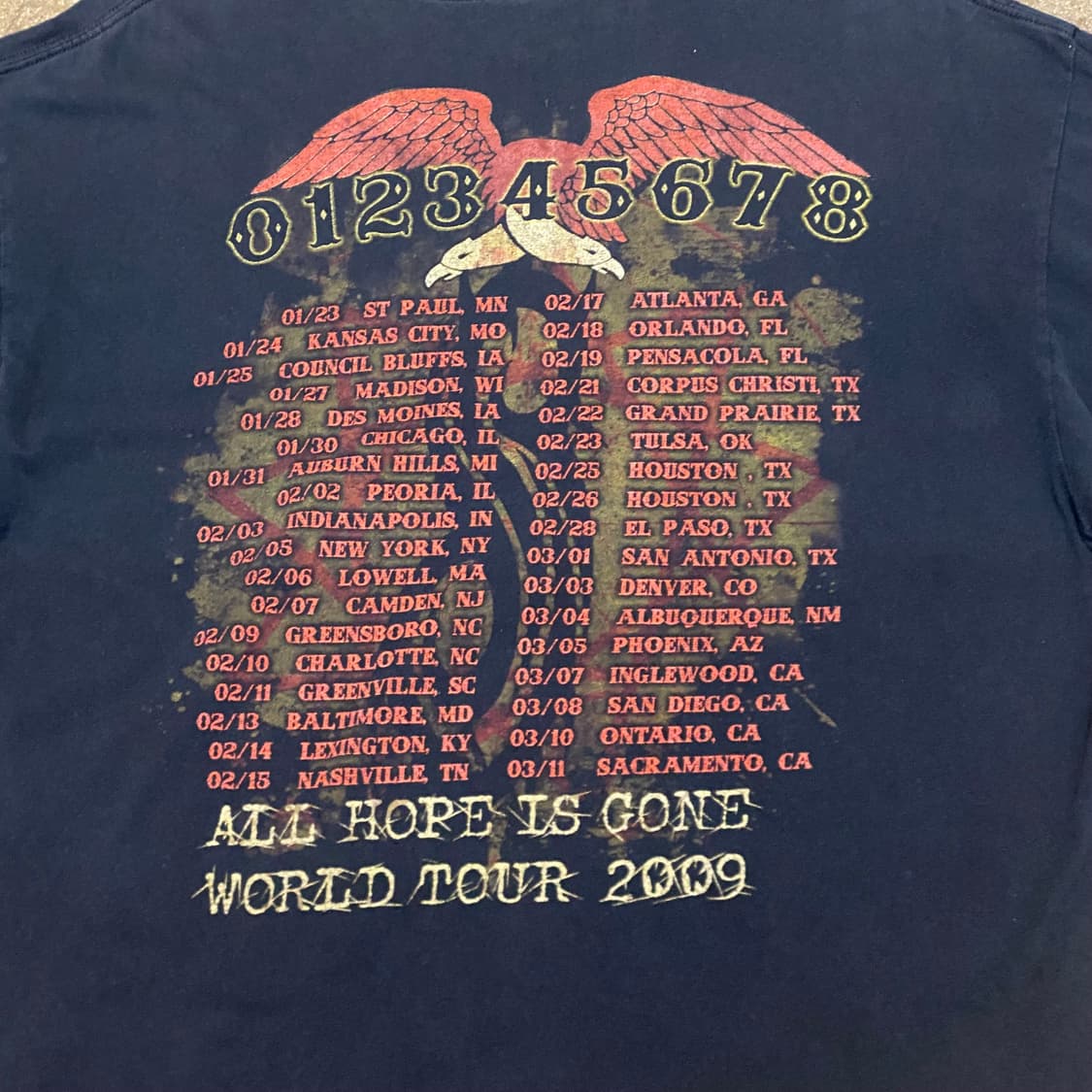 레어) 미국 빈티지 SLIPKNOT 슬립낫 락티셔츠 반팔티 상품이미지6