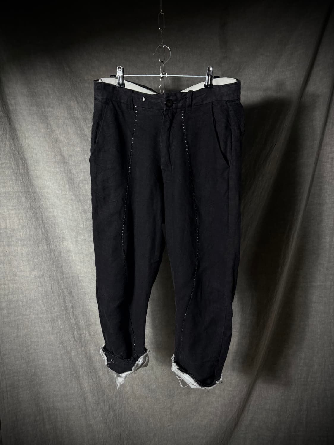 KMRii Hand-Stitched Linen Cropped Pants  상품이미지3