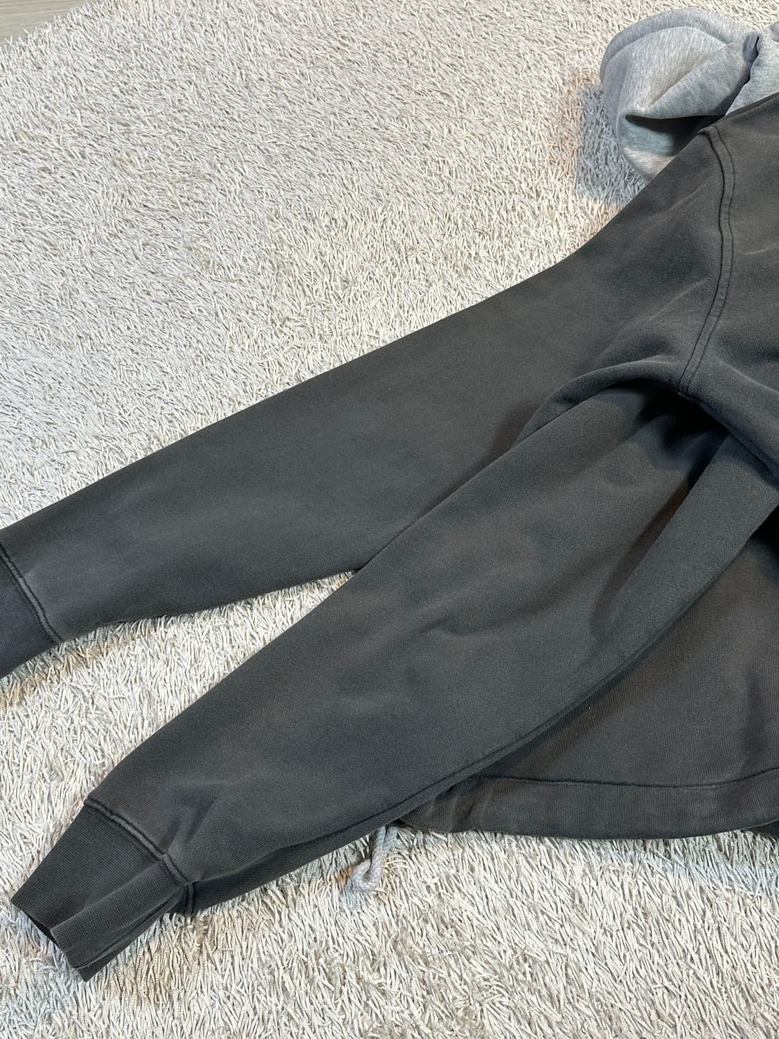 스투시 STUSSY 빅로고 투톤 배색 후드티 차콜 상품이미지6