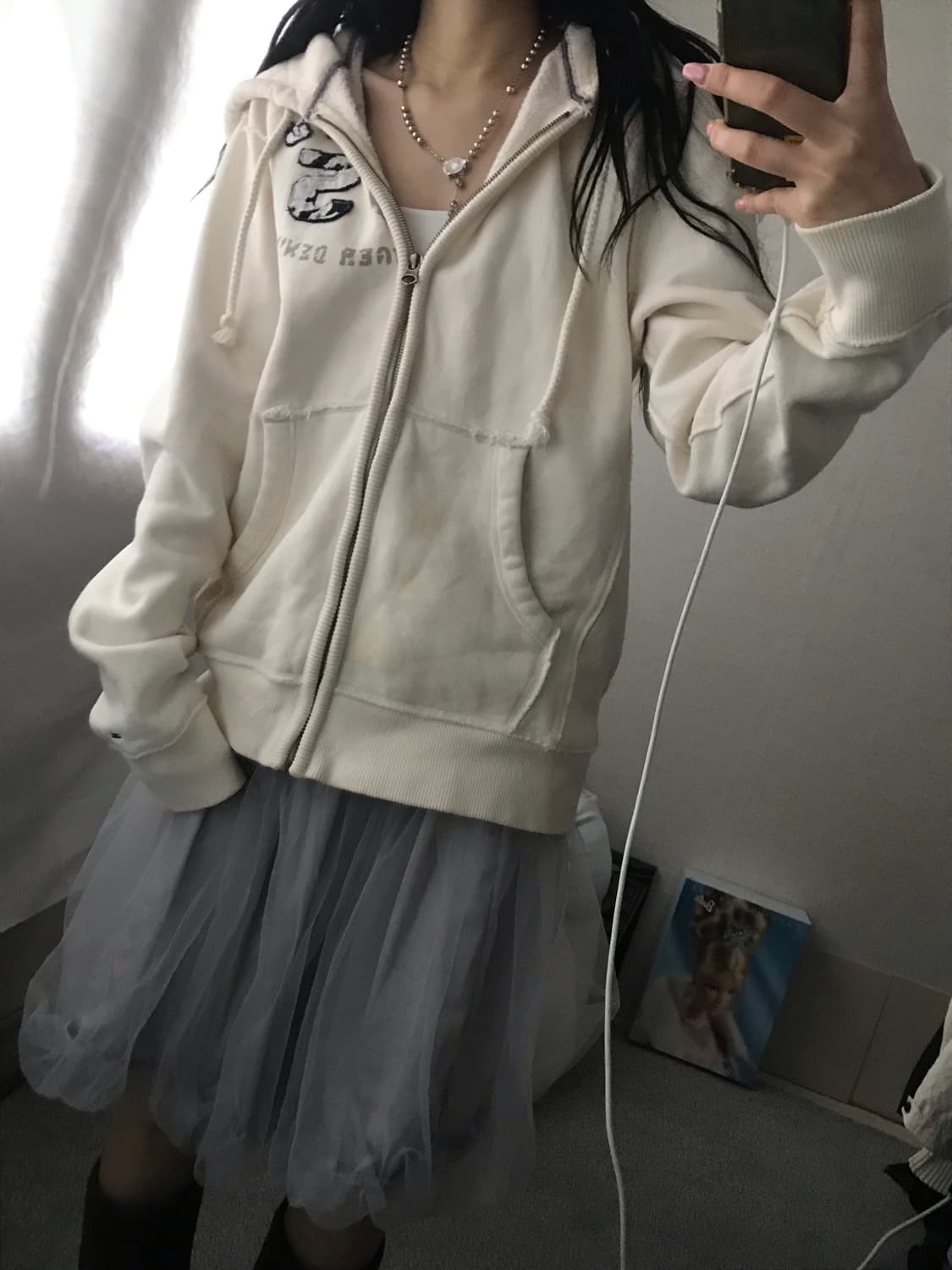 타미힐피거 아이보리 후드집업 상품이미지7